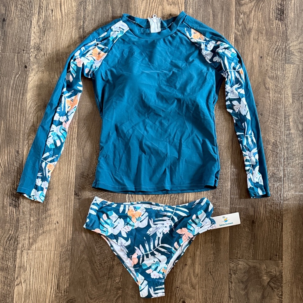 Floral Teal Women's Bikini Set